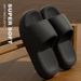 Unisex Bathroom Slippers Cloud Cushion Slides Summer Flat Sandals Thick Platform Shoes Man Indoor Non-Slip Couple Flip_maomaolike.com