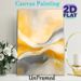 Abstract Fluid Painting Poster, Soft-toned Swirling Yellow & Gray Abstract Poster, Smooth Flowing Artistic Decor To Enhance Ambiance For Living Room_maomaolike.com