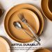 12-Piece Stoneware Dinnerware Sets With Mugs | Microwave & Dishwasher Safe | Non-Toxic Dinner Plates Bowls Set | Stackable Matte Glaze Kitchenware For 3_maomaolike.com