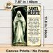 Santa Muerte Painting Poster, Vintage Gothic Hooded Skeleton With Scythe & Spanish Prayer Text Poster, Mysterious Spiritual Artwork Ideal For Home_maomaolike.com