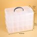 Fixed Large Three-layer Transparent Portable Plastic Storage Box For Accessories, Toys, Cosmetics, And Lego Boxes_maomaolike.com