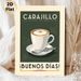 Carajillo Coffee Painting Poster, Vintage Minimalist Illustrated Coffee Cup & Typography Poster, Warm Cozy Ambience Decor For Cafe, Kitchen And Dining_maomaolike.com