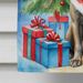 Pit Bull Terrier Christmas Reindeer House Flag Large Porch Sleeve Pole Decorative Outside Yard Banner Artwork Wall Hanging, Polyester, House Size, Multicolor_maomaolike.com