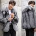 Men's clothing Autumn-winter fur men's coat Fashion casual silver fox fur coat thickened to keep warm_maomaolike.com
