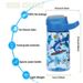 410ml Dinosaur Bottle For Sippy With Silicone Straw Leakproof Plastic Bottles Summer Kids Water Cup_maomaolike.com