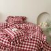 Wholesale INS French Retro Plaid Ruffle Lace Pure Four-Piece Princess Style Full Cotton Double Layer Gauze 4-Piece Set_maomaolike.com