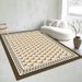 Living Room Rug Large Size Gorgeous Gold Frame Design Bedroom Rug Plush Thickened Machine Washable Thickened Underlay Interior Decorative Rug_maomaolike.com
