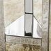 Mirrored Octagon End Table With Crystals Inlay, 2-Tier Modern Small Sofa Table With Storage, Silver Accent Side Table For Living Room, Bedroom, Coffee, And Small Spaces 13.8W X 13.8D X 21H_maomaolike.com