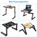 1Pc Foldable Laptop Table Bed Notebook Desk With Mouse Board Aluminum Alloy Breakfast Snacking Tray For Home Office Travel Use_maomaolike.com