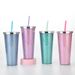 24OZ large capacity double layer plastic straw cup AS universal water cup for male and female students_maomaolike.com