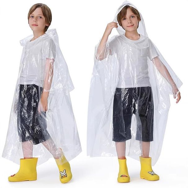 Kids Raincoat Beige | Waterproof Hooded Children Rain Jacket Garden - 849_maomaolike.com