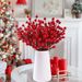 Manufacturer Wholesale 12 Single-Pronged Artificial Fork Berry Fortune Small Red Fruit New Year Flower Gift Accessories_maomaolike.com