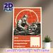 Labor Day Worker Painting Poster, Vintage Bold Graphic Worker Operating Lathe Poster, Retro Labor-themed Decor Suitable For Workshop, Office_maomaolike.com