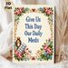 Daily Meds Themed Painting Poster, Vintage Cross-stitch Style Poster, Floral Border With Medication Motifs, Humorous Relatable Wall Decor For Home_maomaolike.com