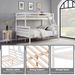 Twin Over Full Bunk Bed With Ladder,Wooden Bunk Bed With High Guardrail And Ladder For Kids, Teens, Dorm Rooms, And Guest Rooms,No Box Spring Needed,White_maomaolike.com