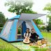 4-5 Person Pop-Up Camping Tent, Instant Setup Family Tent With 2 Mosquito Nets Windows, Portable For Hiking, Backpacking & Outdoor Adventures, Waterproof & Windproof_maomaolike.com