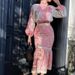 Women'S Autumn New Bohemian Printed Top Mid-Length Covered Arm Skirt Suit for Women_maomaolike.com