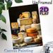 Cheese Assortment Painting Poster, Realistic Rich-toned Cheese Still Life Poster, Appealing Food-themed Decor Ideal For Kitchen And Dining Area_maomaolike.com