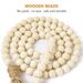 2/3/4/5/6PCS A Set 11.8"-32" Farmhouse Wood Bead Garland With Tassels Rustic Country Decor Prayer Boho Beads Wall Hanging Decor_maomaolike.com