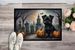 Affenpinscher Spooky Halloween Doormat Front Door Mat Indoor Outdoor Rugs For Entryway, Non Slip Washable Low Pile, 24H X 36W_maomaolike.com