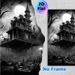 Haunted House Themed Painting Poster, Monochrome Gothic Spooky Scene Poster, Eerie Atmospheric Decor Ideal For Home And Halloween Party Spaces_maomaolike.com