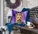 Australian Terrier King Of Mardi Gras Throw Pillow Machine Washable, Indoor Outdoor Decorative Pillow For Couch, Bed Or Patio, 18Hx18W_maomaolike.com
