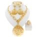 Newest Italian Golden Jewelry Set Woman Large Necklace Banquet Wedding Party Accessories Big Pendant_maomaolike.com