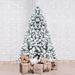 7.5ft PVC Flocking Hinged Tree Environmentally Friendly Fireproof Artificial Christmas Flocked Tree_maomaolike.com