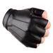 New PU leather half-finger gloves for men and women outdoor sports riding keyboard typing mobile game fishing gloves plus velvet thin_maomaolike.com