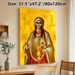 Saint Mary Of Bethany Painting Poster, Warm-toned Icon-style Religious Poster, Serene Spiritual Decor Ideal For Home And Prayer Spaces_maomaolike.com