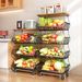 5 Tier Fruit Basket For Kitchen Organizers And Storage, Stackable Metal Wire Basket Stand Cart With Wheels For Fruit Vegetable_maomaolike.com