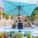 10 X 6.5Ft Rectangular Patio Solar LED Lighted Outdoor Market Umbrellas With Crank And Push Button Tilt For Garden Shade Swimming Pool_maomaolike.com