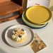 Scandinavian 20cm Matte Ceramic Plate - Textured Round Platter In Nordic Palette | Commercial-Grade Stoneware | Minimalist Dining Essential_maomaolike.com