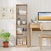 5 Tiers 4-Cube Narrow Bookshelf With 4 Anti-Tipping Kits Anti-crack Edge Sealing With Screw Hole Stickers_maomaolike.com