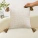 SOGA 2X 50cm Beige Rib Knit Throw Pillow Cover_maomaolike.com