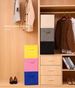 Foldable Lidless Storage Box, Household Non-woven Fabric Underwear Storage Box, Large Organizer Box, Wardrobe Miscellaneous Storage Box_maomaolike.com