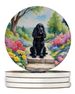 Cocker Spaniel Spring Path Large Sandstone Coasters Pack Of 4 Absorbent Round Coasters Decor Gifts For Men Or Women, 4 In, Multicolor_maomaolike.com