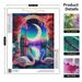 PhotoCustom 5d Diamond Painting Full Round Diamond Embroidery Beautiful Swan Lake Scenery Diamond Mosaic Picture_maomaolike.com