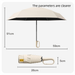 Portable Compact With Reinforced Multi-rib Design, Wind-resistant Ring Buckle, Suitable For Both Sunny Rainy Days, Enlarged Black-_maomaolike.com