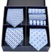 Unisex Four-palace gift box tie square scarf set three-piece business tie men's group_maomaolike.com