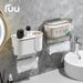 Living Room Wall-Mounted No-Drill Waterproof Toilet Paper Holder Household Kitchen Storage Rack Face Towel Organizer_maomaolike.com
