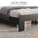 Bed Frame King Size, Wood Platform Bed Frame With Storage LED Light Headboard And 2 USB , Noise Free,No Box Spring Needed And Easy Assembly Tool,Large Under Bed Storage,Black_maomaolike.com