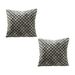 SOGA 2X 45cm Urban Light Luxury Pillow Dark Night Green Checkered Square Throw Pillow_maomaolike.com