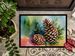 Maine White Pine Cone And Tassels In Watercolor Doormat Front Door Mat Indoor Outdoor Rugs For Entryway, Non Slip Washable Low Pile, 24H X 36W_maomaolike.com