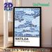Matilda Themed Typography Painting Poster, Blue-toned Word Collage Poster, Vibrant Iconic Quote-filled Text Art, Ideal For Bedroom, Living Room Or_maomaolike.com