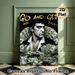 Money Motivational Scarface Painting Poster, Monochrome With Gold Accents Portrait Poster, Inspirational "Go And Get Yours" Decor, Ideal For Home_maomaolike.com