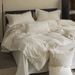 Wholesale French Retro Linen Pure Four-Piece Nordic Style Homestay Full Yarn-Dyed Washed Cotton 4-Piece Set_maomaolike.com