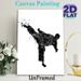 Martial Arts Kick Painting Poster, Ink-splatter Black Silhouette Poster, Dynamic Martial Arts Design, Ideal For Home Gym And Martial Arts Studio_maomaolike.com