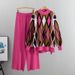Women's autumn and winter fashion loose large size wide-leg pants two-piece set_maomaolike.com