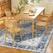 4x6 Area Rug, Vintage Washable Rug, Non-Slip Floor Carpet For Living Room, Bedroom, Dining Room, Blue_maomaolike.com